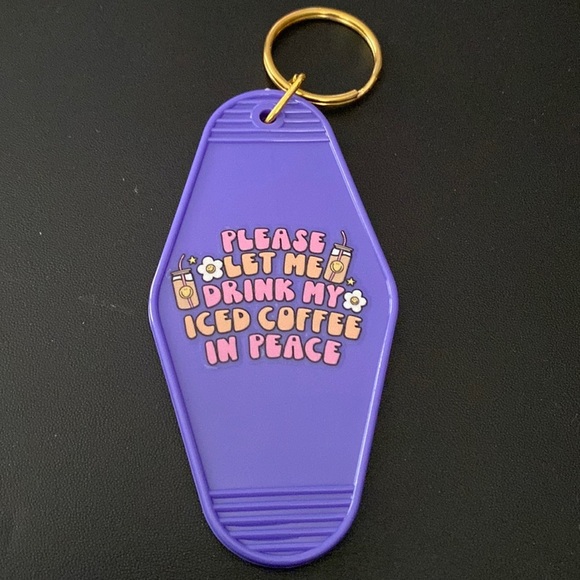 Handmade Accessories - Ice Coffee Motel Keychain